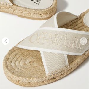 LAST CHANCE Off-White Espadrille Sandals